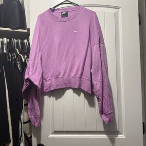 Nike Women's Lavender Cropped Hoodie